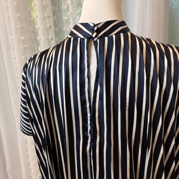 ASOS Striped Short-Sleeve Satin Dress - Picture 6 of 10